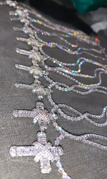 'ESMERALDA CROSS' Tennis chain cross necklace