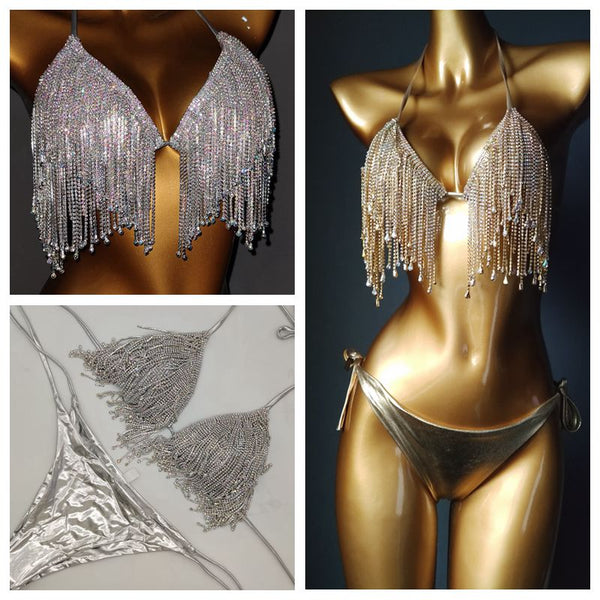 'DAISY' diamanté drip bikini *Diff colour variants